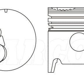 Piston & Pin Set TOYOTA B LATE 4DP2086-0.50 - NASON
