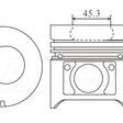 Piston & Pin Set TOYOTA 11B 34MM PIN 4DP2087-STD - NASON