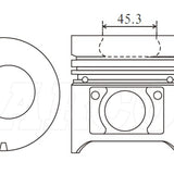 Piston & Pin Set TOYOTA 11B 34MM PIN 4DP2087-STD - Nason