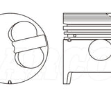 Piston & Pin Set TOYOTA 3B EARLY 4DP2089-STD - Nason