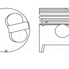 Piston & Pin Set TOYOTA 3B EARLY 4DP2089-STD - NASON