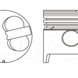 Piston & Pin Set TOYOTA 3B LATE 4DP2090-1.00 - Nason