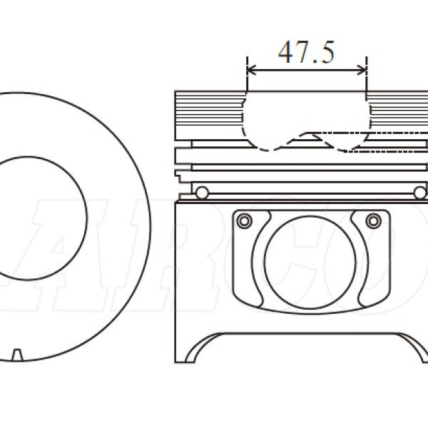 Piston & Pin Set TOYOTA 13B 4DP2091-STD - NASON