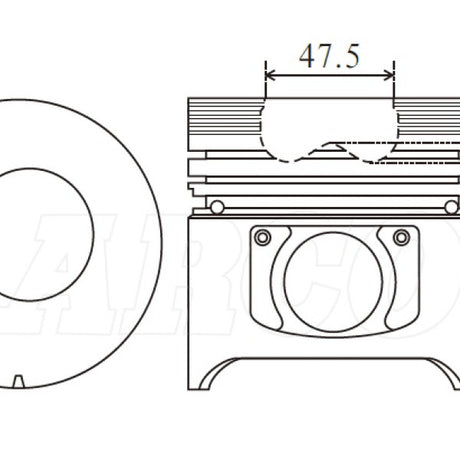 Piston & Pin Set TOYOTA 13B 4DP2091-STD - Nason