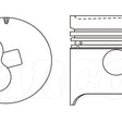Piston & Pin Set TOYOTA 2B 4DP2092-STD - NASON