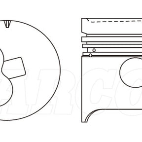 Piston & Pin Set TOYOTA 2B 4DP2092-STD - NASON