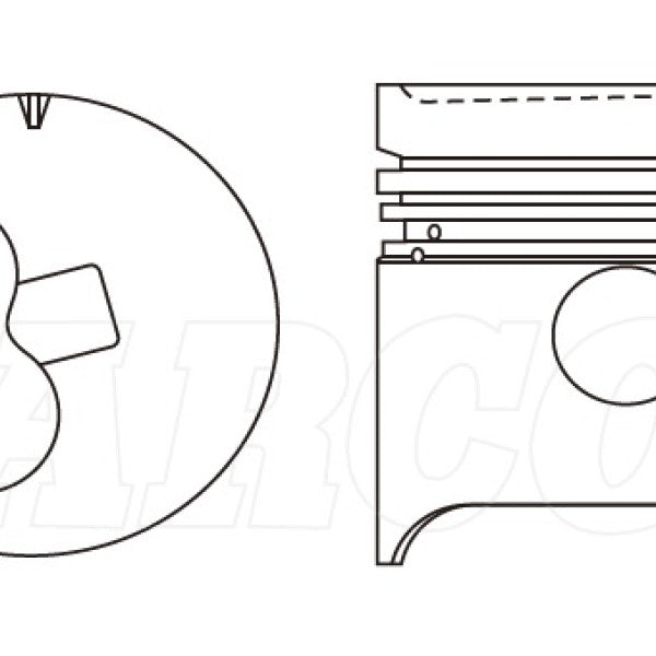 Piston & Pin Set TOYOTA 2B 4DP2092-STD - NASON
