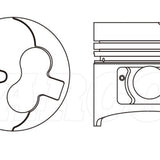 Piston & Pin Set NISSAN TD27 28MM PIN 4DP2093-0.50 - Nason