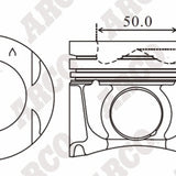 Piston & Pin Set NISSAN YS23 DIESEL 4DP2096-STD - Nason