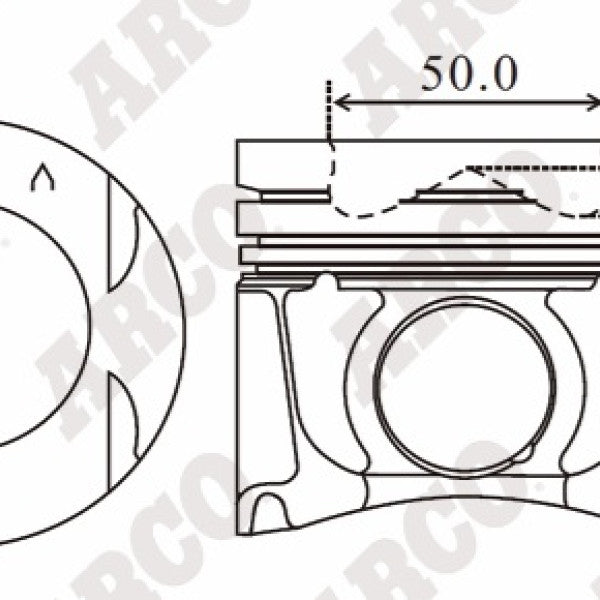 Piston & Pin Set NISSAN YS23 DIESEL 4DP2096-STD - NASON