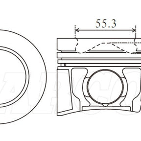 Piston & Pin Set ISUZU 4JJ1T 5/12 TO 9/16 4DP2097-0.50 - NASON