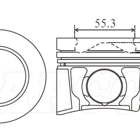 Piston & Pin Set ISUZU 4JJ1T 5/12 TO 9/16 4DP2097-STD - Nason