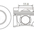 Piston & Pin Set ISUZU 4JJ1T 10/16 ON 4DP2098-0.50 - NASON