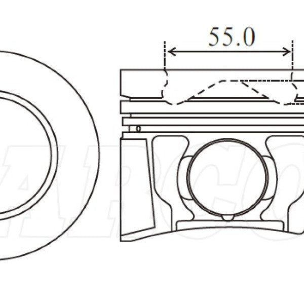 Piston & Pin Set ISUZU 4JJ1T 10/16 ON 4DP2098-0.50 - NASON