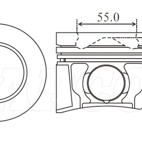 Piston & Pin Set ISUZU 4JJ1T 10/16 ON 4DP2098-STD - Nason