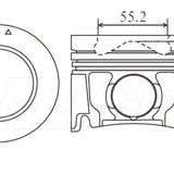 Piston & Pin Set ISUZU 4JJ1T TRUCK 4DP2099-0.50 - Nason