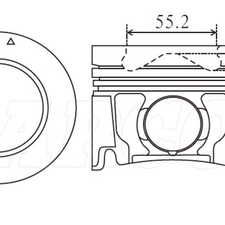 Piston & Pin Set ISUZU 4JJ1T TRUCK 4DP2099-0.50 - Nason