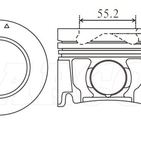 Piston & Pin Set ISUZU 4JJ1T TRUCK 4DP2099-STD - NASON