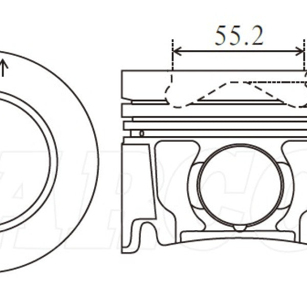 Piston & Pin Set ISUZU 4JJ1T INDUSTRIAL 4DP2100-STD - NASON