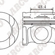 Piston & Pin Set FORD 2.0L DIESEL 4DP2101-0.50 - NASON