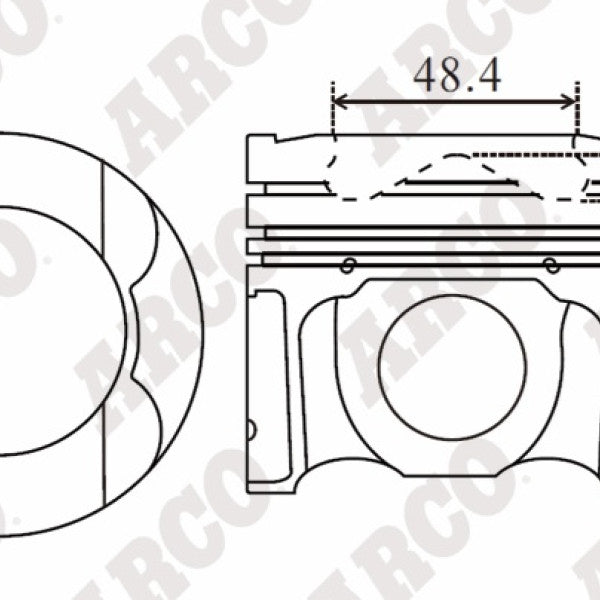Piston & Pin Set FORD 2.0L DIESEL 4DP2101-0.50 - NASON