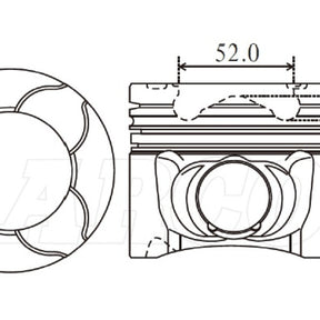 Piston & Pin Set HOLDEN LWH 2.8 DIESEL DOHC 4DP2107-STD - NASON