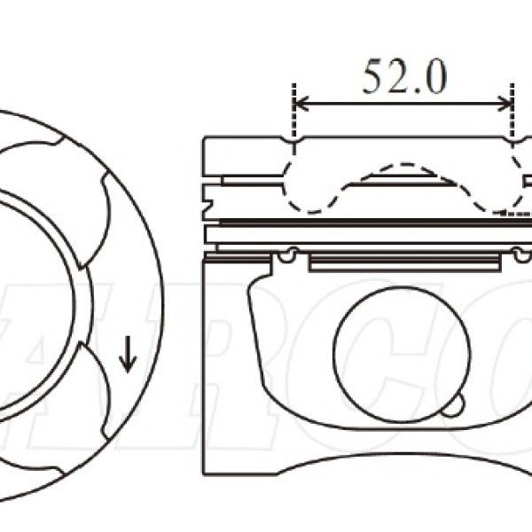 Piston & Pin Set HOLDEN LWN 2.8 DIESEL DOHC 4DP2108-STD - NASON