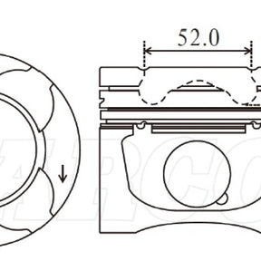 Piston & Pin Set HOLDEN LWN 2.8 DIESEL DOHC 4DP2108-STD - NASON