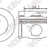 Piston & Pin Set MAZDA SH-VPTS SH-CPTR 4DP2112-0.50 - Nason