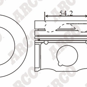 Piston & Pin Set MAZDA SH-VPTS SH-CPTR 4DP2112-0.50 - NASON