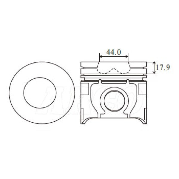 Piston & Ring Set FORD 63Kw D25T TURBO DIESEL 4MKRY8102-STD - NASON