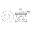 Piston & Ring Set FORD 74Kw D25T TURBO 4MKRY8103-0.65 - NASON