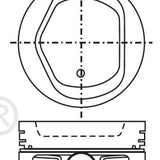 Piston & Pin Set NISSAN K25 SOHC 8V 4P1003-1.00 - Nason