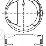 Piston & Pin Set MITSUBISHI 4G62 SOHC 8V 4P1017-0.50 - Nason