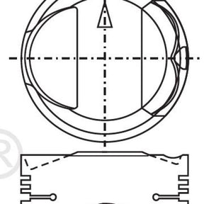 Piston & Pin Set MITSUBISHI 4G62 SOHC 8V 4P1017-STD - NASON