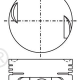Piston & Pin Set SUZUKI F8A OHV 8V 4P1023-1.00 - Nason