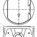 Piston & Pin Set MITSUBISHI 4G93 SOHC 16V 4P1048-STD - Nason
