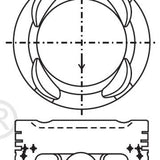 Piston & Pin Set SUZUKI G16B SOHC 16V 4P1049-0.50 - Nason