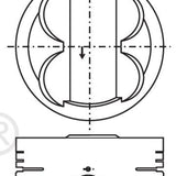 Piston & Pin Set TOYOTA 4AGE DOHC 16V 4P1058-STD - Nason