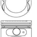 Piston & Pin Set FORD NSJ 2.0L DISH TOP 4P1094-0.50 - Nason