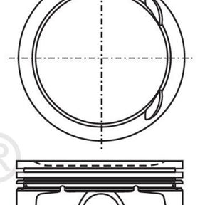 Piston & Pin Set MAZDA L3 DOHC 16V 4P1190-STD - NASON