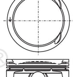 Piston & Pin Set MAZDA L5-VE DOHC 16V 4P1192-STD - Nason