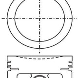 Piston & Pin Set TOYOTA 5KC ROUND DISH 4P1212-0.50 - Nason