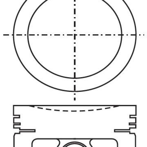 Piston & Pin Set TOYOTA 5KC ROUND DISH 4P1212-1.00 - NASON