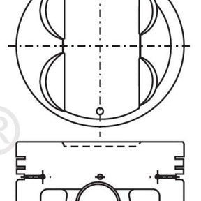 Piston & Pin Set TOYOTA 4AGE DISH TOP 20mm PIN 4P1217-1.00 - NASON