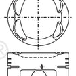 Piston & Pin Set MAZDA F2 12V 4P1219-STD - NASON