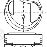 Piston & Pin Set MITSUBISHI 4G37 SOHC 8V 4P1234-0.50 - Nason