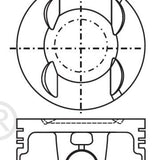 Piston & Pin Set MAZDA BP SOHC 16V 4P1248-0.50 - Nason