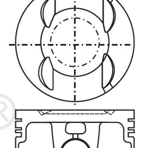 Piston & Pin Set MAZDA BP SOHC 16V 4P1248-1.00 - NASON