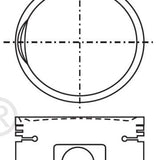 Piston & Pin Set MAZDA E5 SINGLE CARB 4P1249-STD - Nason